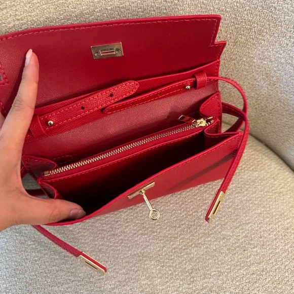 Handmade long wallet clutch crossbody bag - Picture 3 of 5